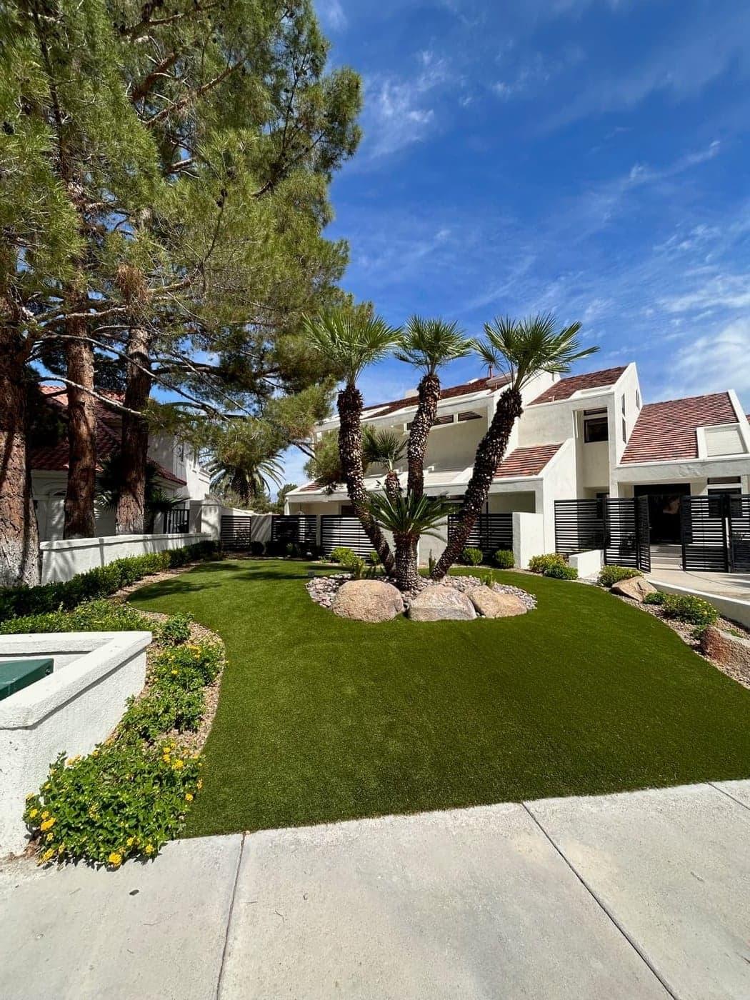 Landscape maintenance Las Vegas — shrub trimming and debris removal