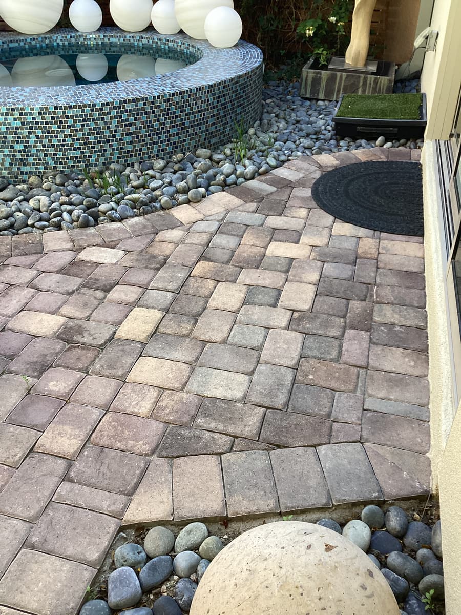 Original courtyard path & seating area
