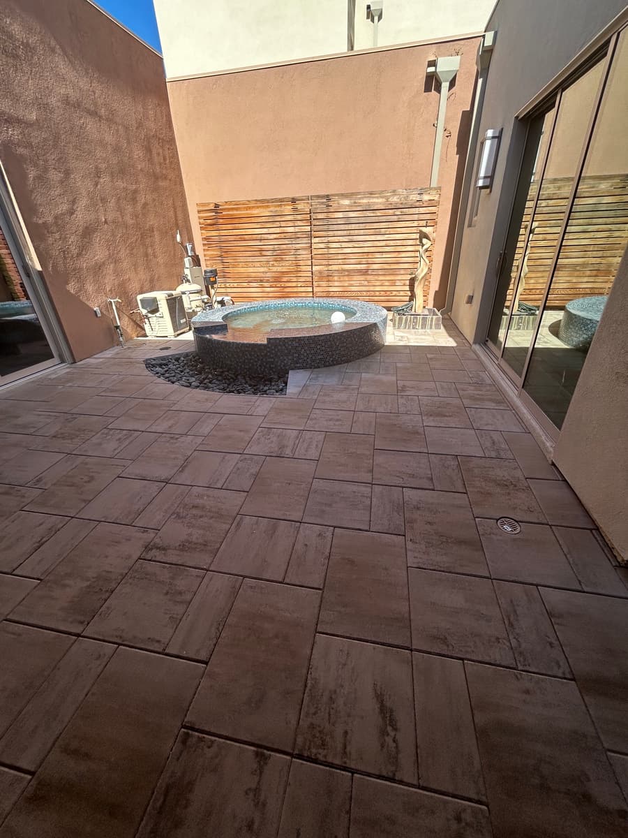 Covered patio wall & soffit cladding